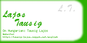 lajos tausig business card